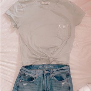 Abercrombie green/blue T-shirt